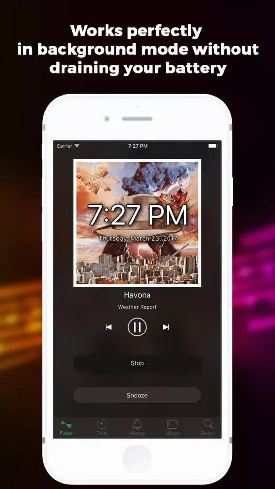 Tangkapan skrin Wazer - Wake up alarm clock for Deezer