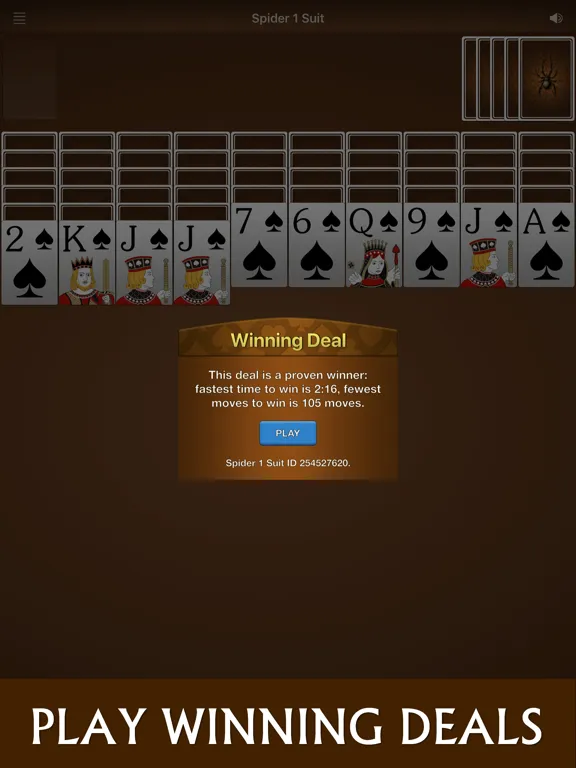 Solebon Spider Solitaire iPad  스크린샷