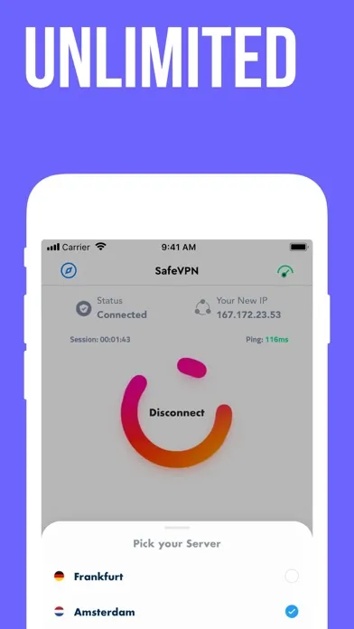 Captures d'écran de SafeVPN－Easy ip changer