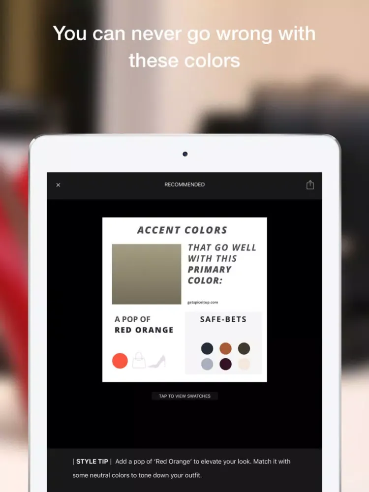 Tangkapan skrin SpiceItUp: What Color Shoes Should I Wear? iPad 