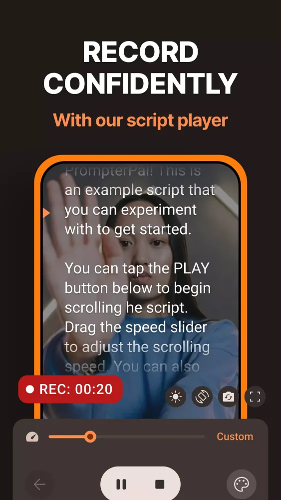 Teleprompter for Video Screenshots