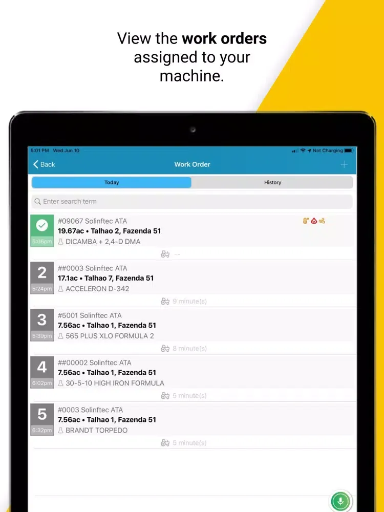 Solinftec Applicator iPad  স্ক্রিনশট