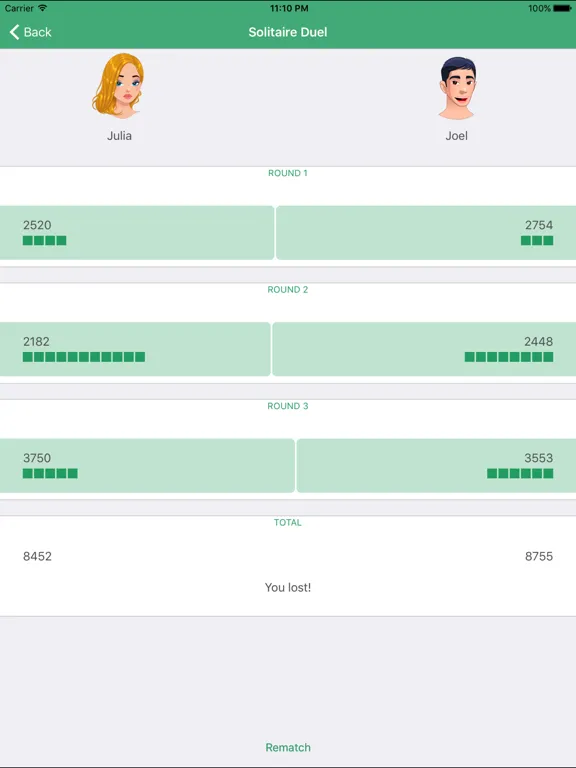 Solitaire Duel iPad  Screenshots