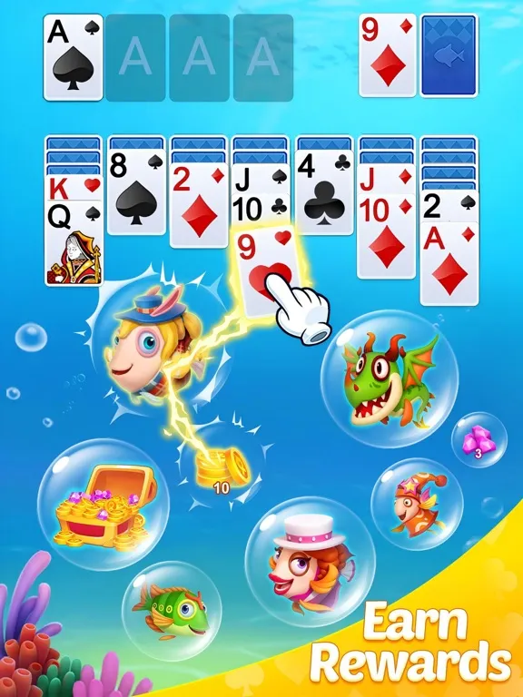Solitaire Klondike Fish iPad  スクリーンショット