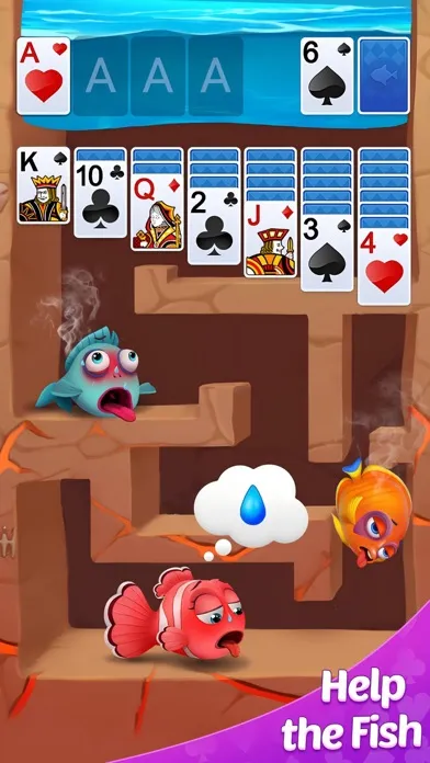 Solitaire Klondike Fish スクリーンショット