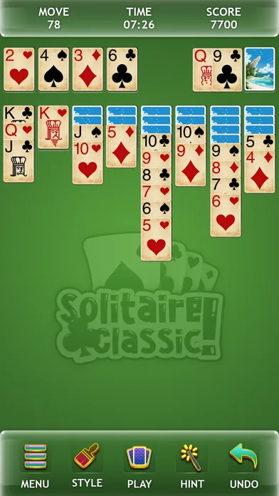 Tangkapan skrin Solitaire Classic 2020