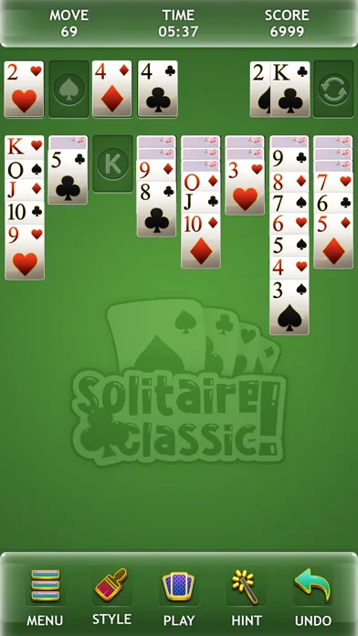 Tangkapan skrin Solitaire Classic 2020