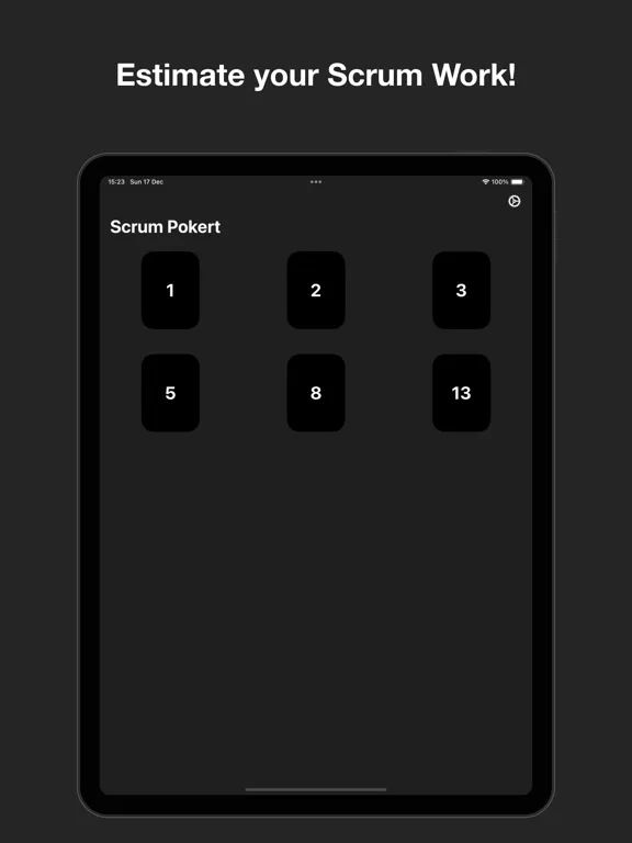 Tangkapan layar Scrum Pokert iPad 