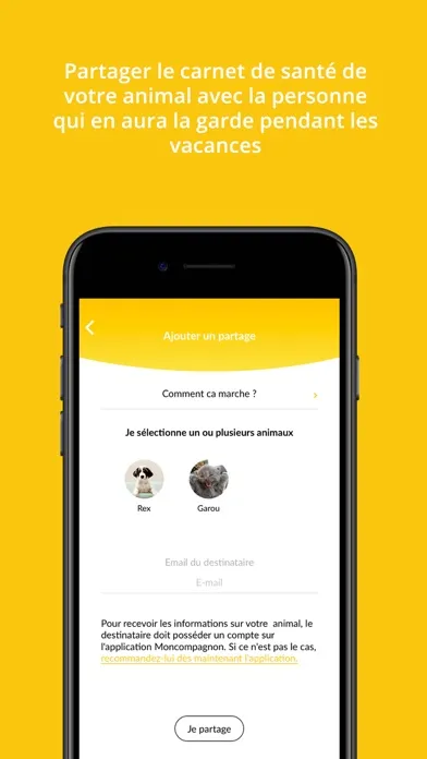 Tangkapan skrin Mon Compagnon : Soins Animaux
