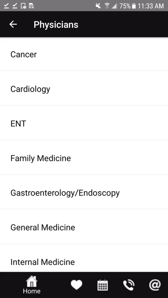 Zrzuty ekranu Meadows Me Physicians