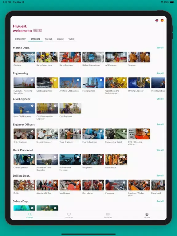 ภาพหน้าจอของ Sea Jobs - Maritime Employment iPad 
