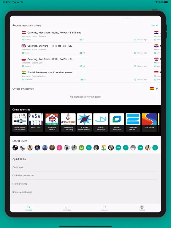ภาพหน้าจอของ Sea Jobs - Maritime Employment iPad 