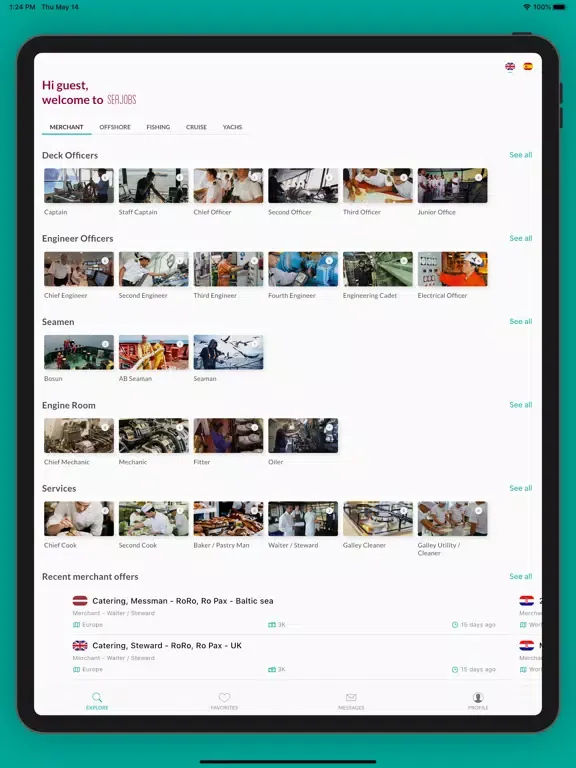 ภาพหน้าจอของ Sea Jobs - Maritime Employment iPad 