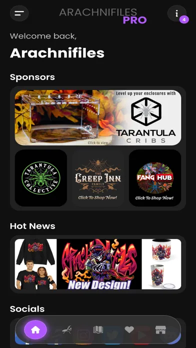 Capturas de tela do Arachnifiles