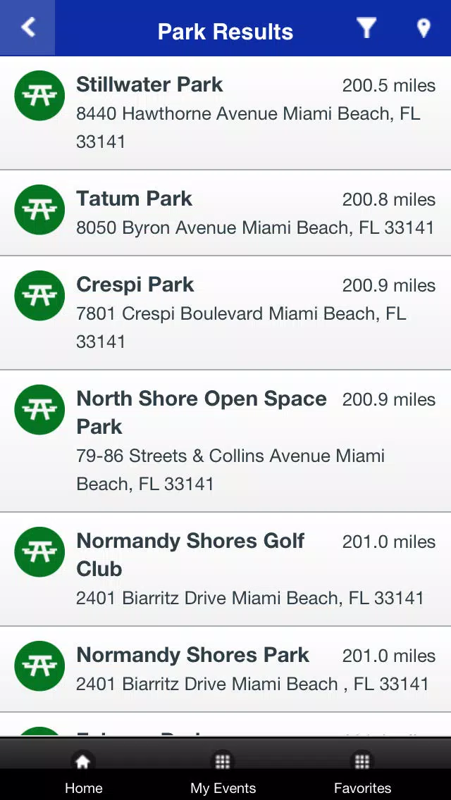 City of Miami Beach Parks and Recreation スクリーンショット