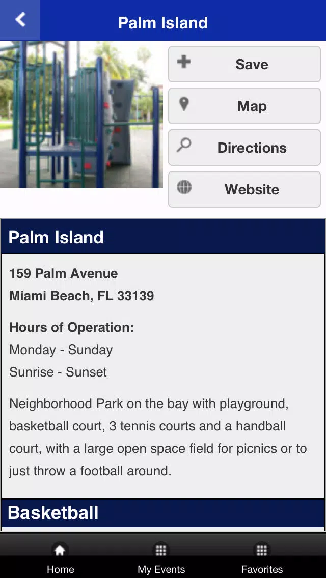 City of Miami Beach Parks and Recreation スクリーンショット
