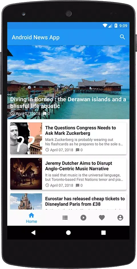 Android News App Screenshots