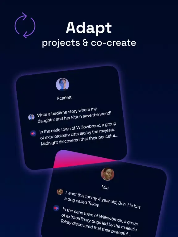 Ảnh chụp màn hình của Create with AI iPad