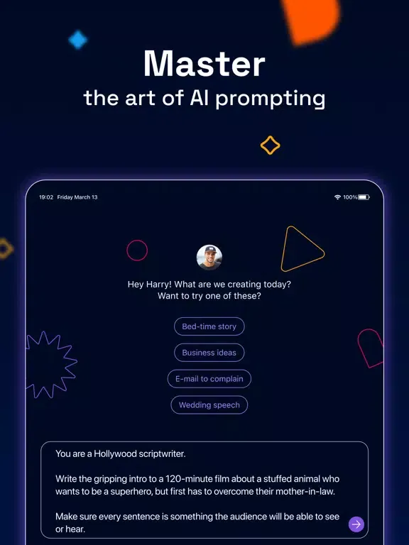 Ảnh chụp màn hình của Create with AI iPad