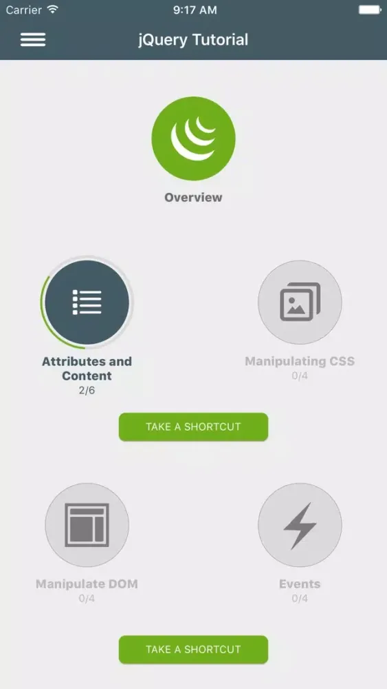 Learn JQuery سکرین شاٹس