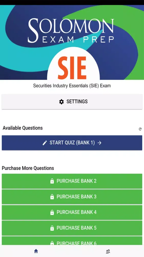 Zrzuty ekranu SIE Exam Simulator