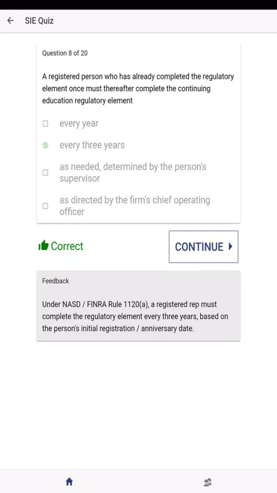 Zrzuty ekranu SIE Exam Simulator