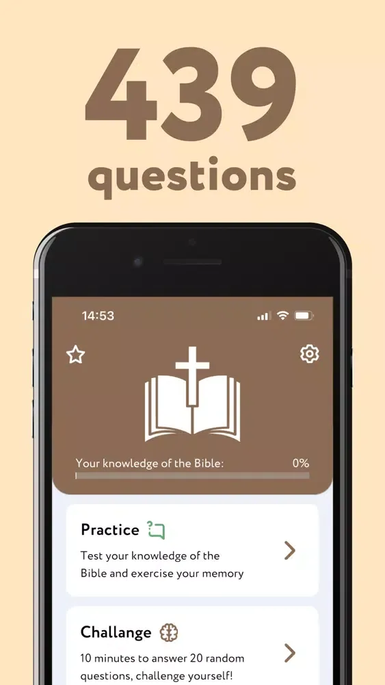 Tangkapan skrin The Bible Quiz Challenge