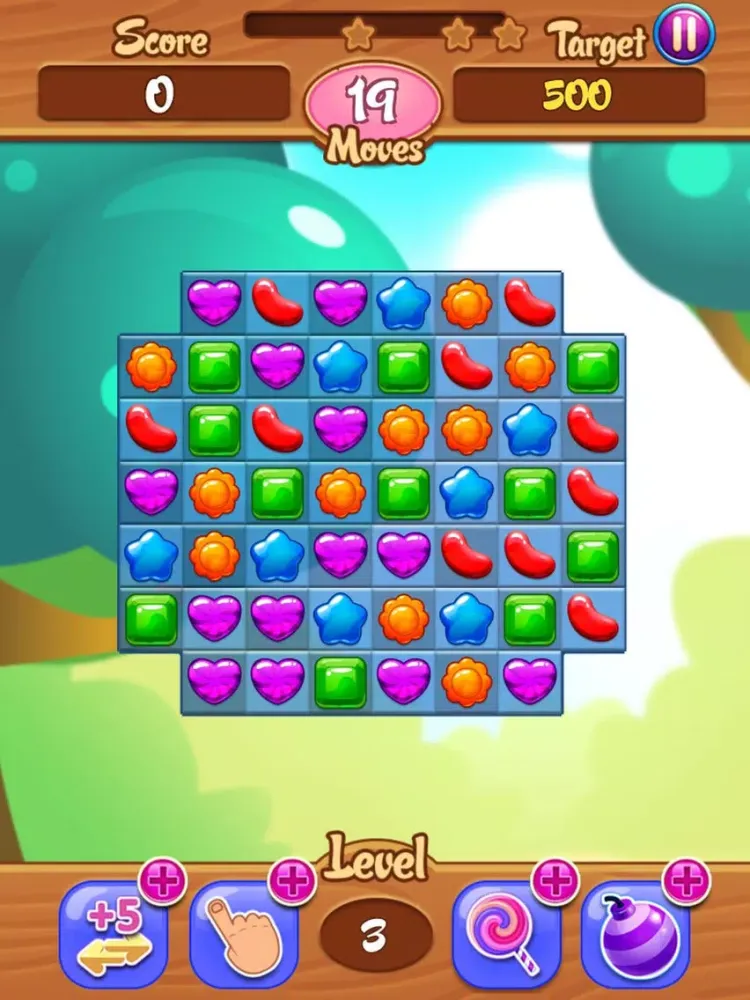 Capturas de tela do Sweet Jelly - Candy Match 3 Puzzle Game iPad 