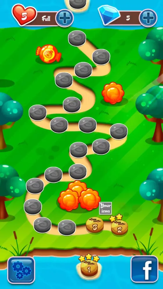 Capturas de tela do Sweet Jelly - Candy Match 3 Puzzle Game