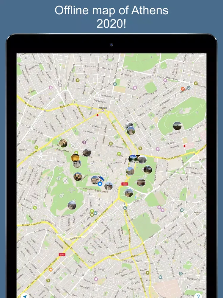 Athens 2020 — offline map iPad  سکرین شاٹس