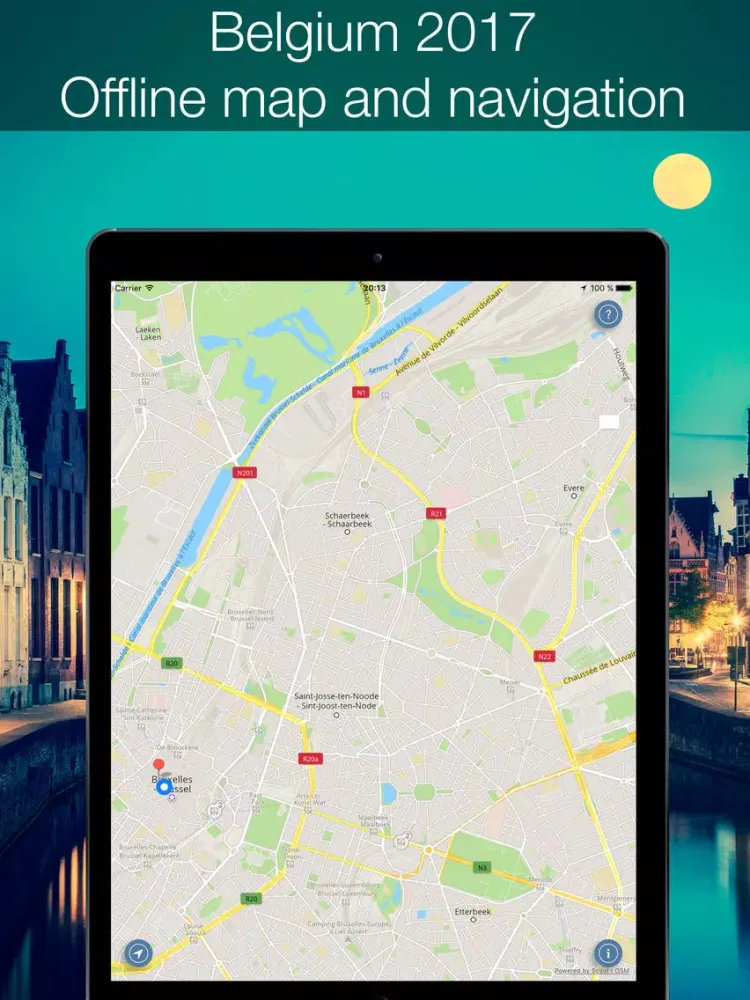 Скриншоты Belgium 2020 — offline map iPad 