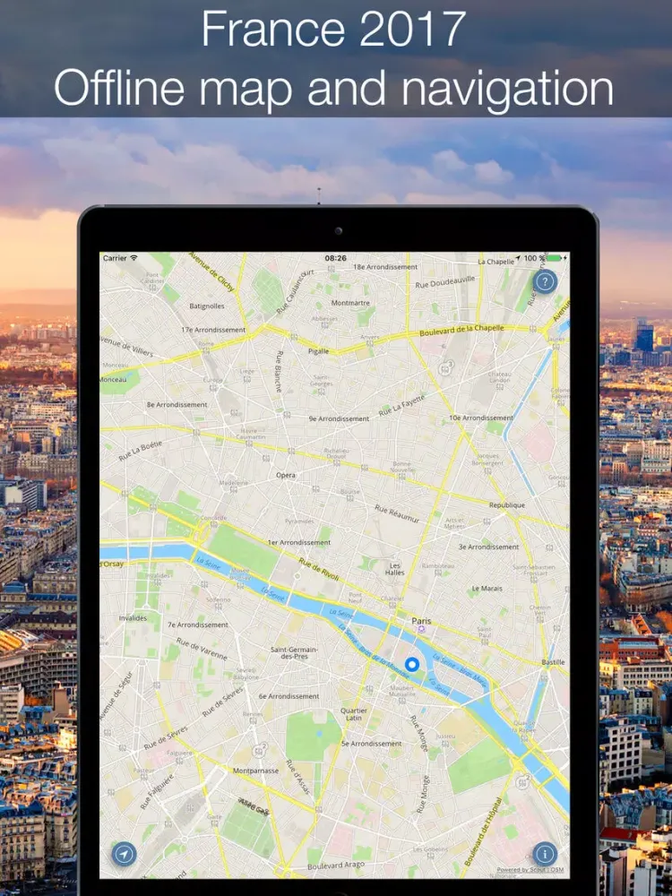 France 2020 — offline map iPad  Screenshots