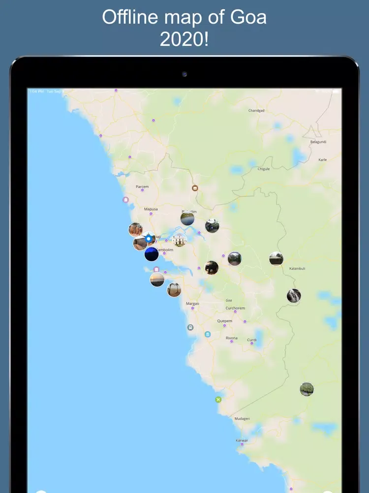 Goa 2020 — offline map iPad Screenshots