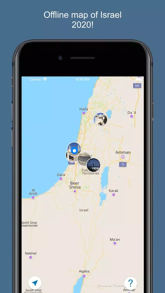Capturas de pantalla de Israel 2020 — offline map