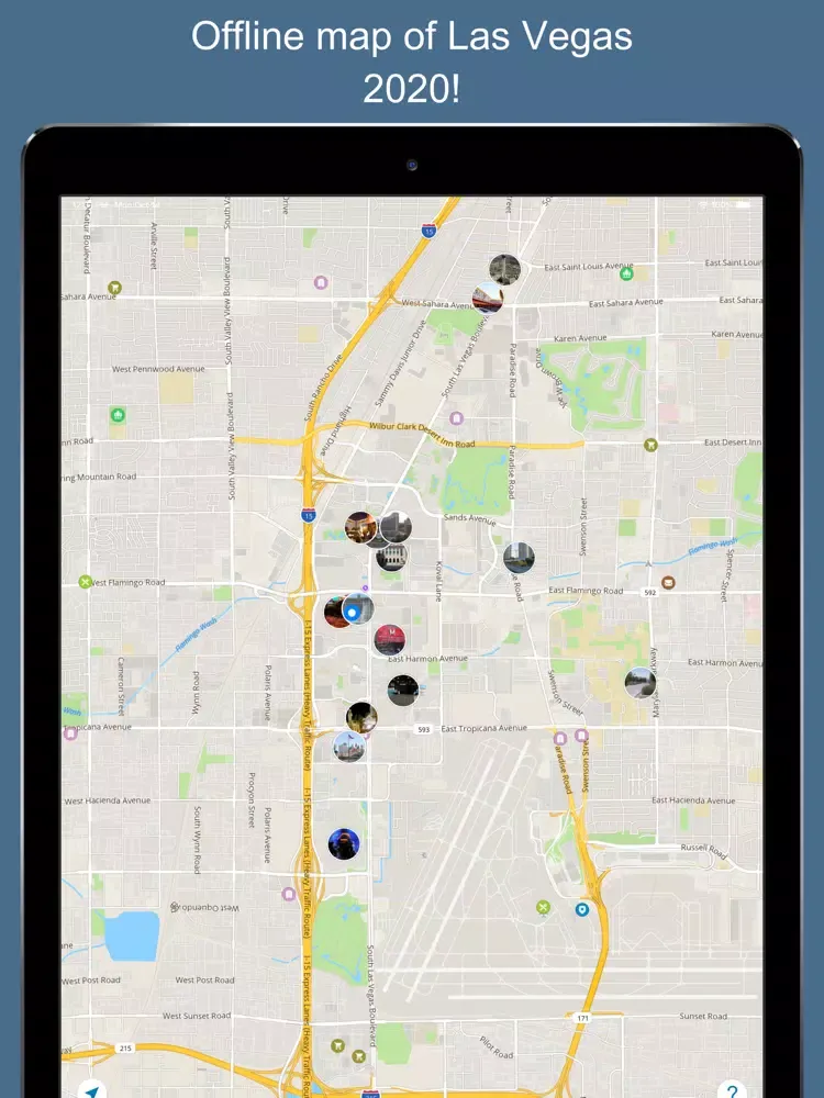 ภาพหน้าจอของ Las Vegas 2020 — offline map iPad 