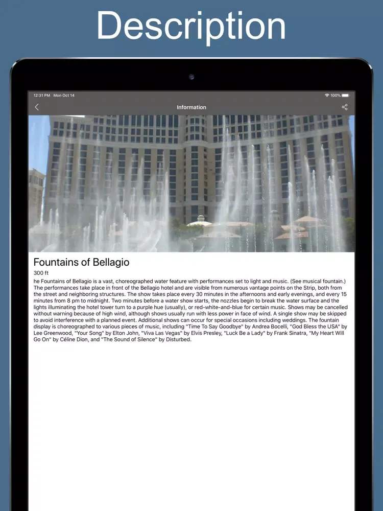 ภาพหน้าจอของ Las Vegas 2020 — offline map iPad 