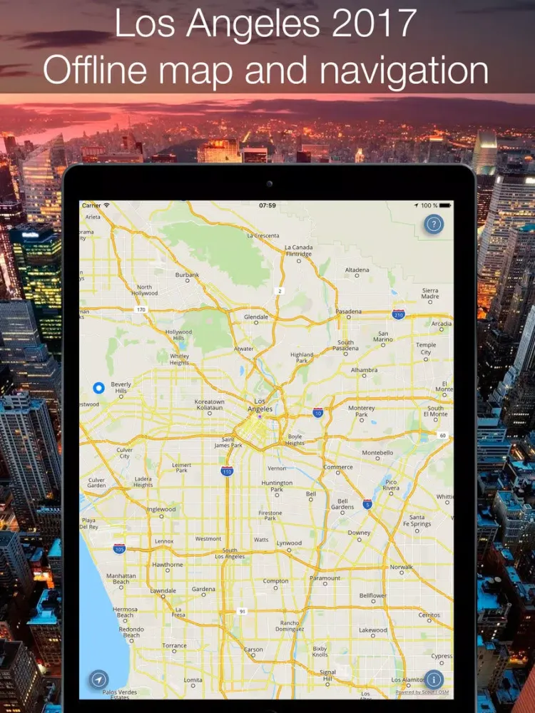 Captures d'écran de Los Angeles 2020 — offline map iPad 