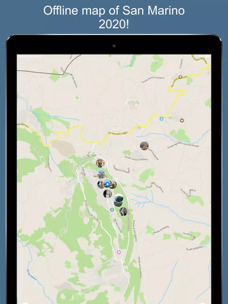 Capturas de tela do San Marino 2020 — offline map iPad 