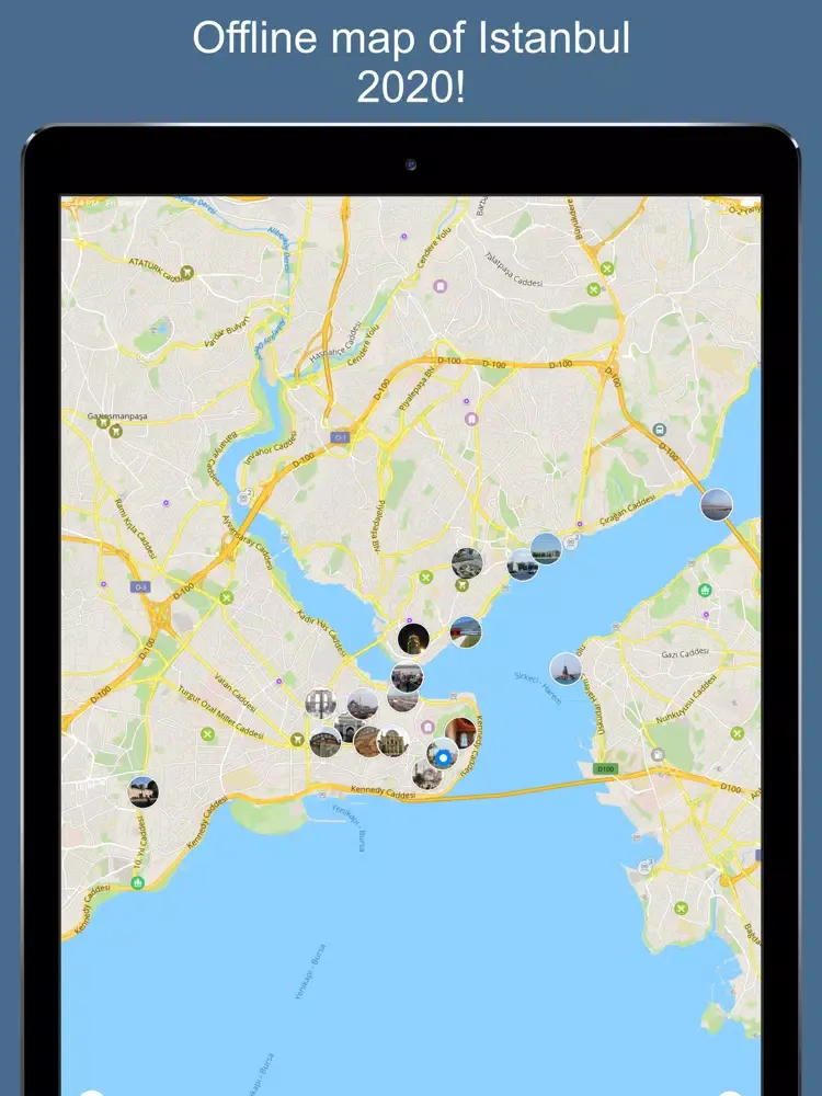 Tangkapan skrin Istanbul 2020 — offline map iPad 