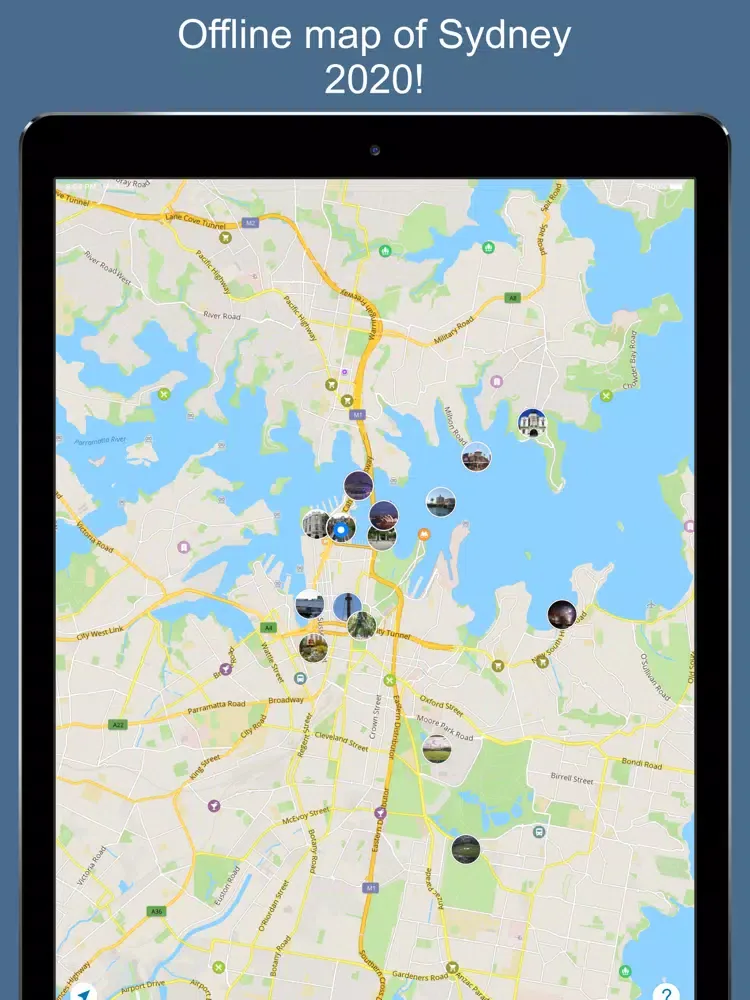 ภาพหน้าจอของ Sydney 2020 — offline map iPad 