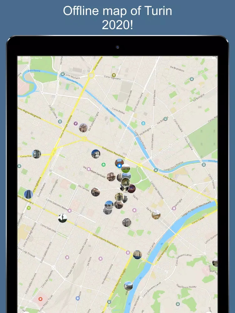 Capturas de tela do Turin 2020 — offline map iPad 