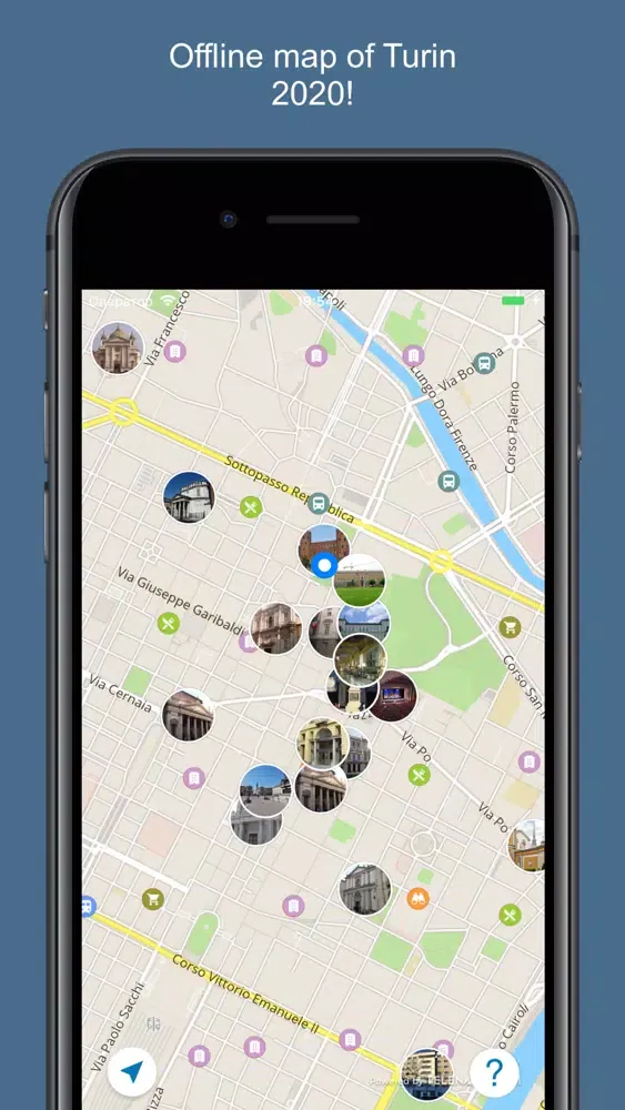 Capturas de tela do Turin 2020 — offline map