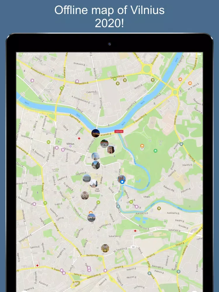 Vilnius 2020 — offline map iPad  स्क्रीनशॉट