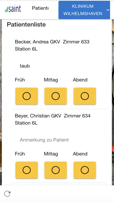 SAINT KH Menüerfassung Screenshots