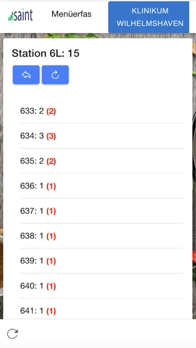 SAINT KH Menüerfassung Screenshots