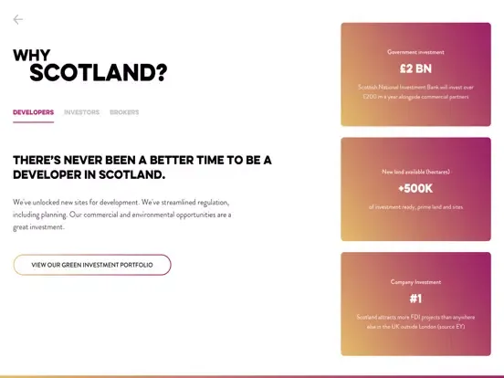 Invest in Scotland iPad  スクリーンショット