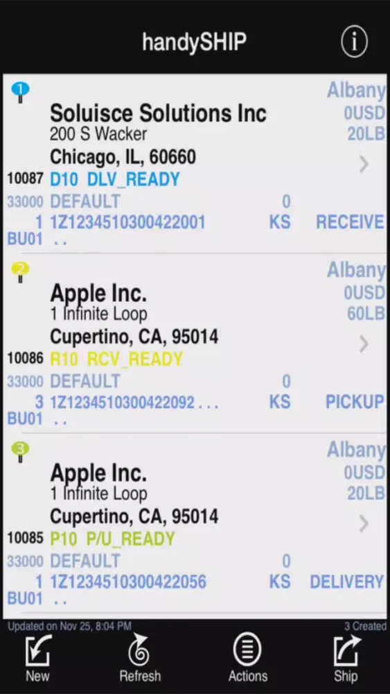 ShipMeNow to Ship and Receive Delivery Orders Screenshots