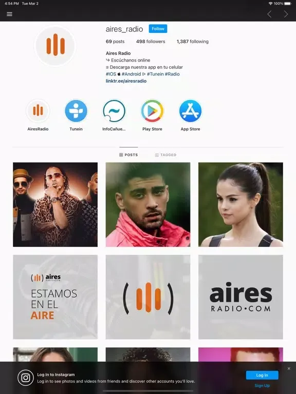 Aires Radio iPad  Screenshots