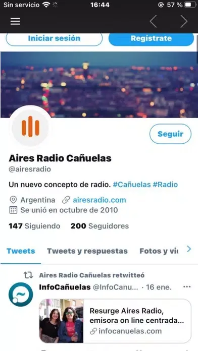 Aires Radio Screenshots