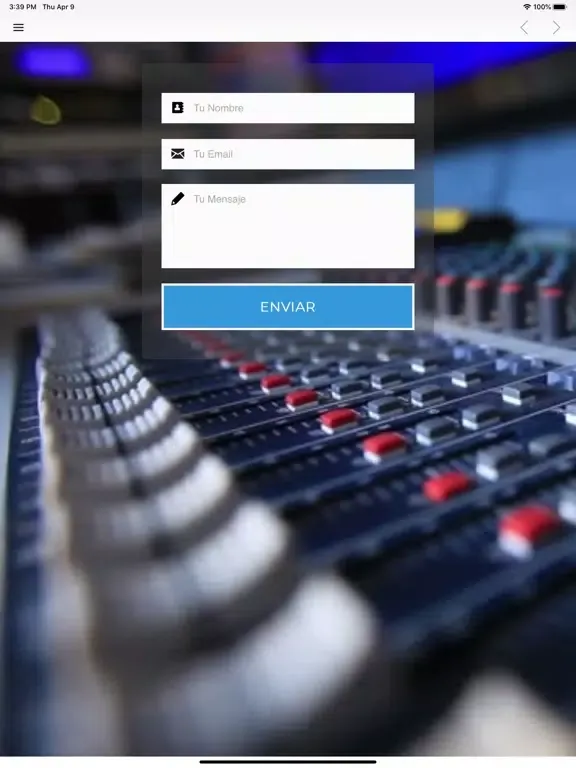 Tangkapan skrin Radio Justo a Tiempo iPad 